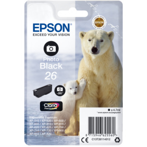 Epson Singlepack Photo Black 26 Claria Premium Ink Epson Singlepack Photo Black 26 Claria Premium Ink
