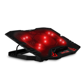 EVOLVEO Ania 5R, chladiaca podložka pre notebook, 5x ventilátor, červené podsvietenie