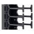 19" vyväzovací panel 37U - Hrebeň, dvojradový čierny