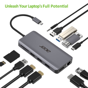 Acer 12in1 USB-C dongle (USB, HDMI, PD, CD, DP, RJ45) Acer 12in1 USB-C dongle (USB, HDMI, PD, CD, DP, RJ45)