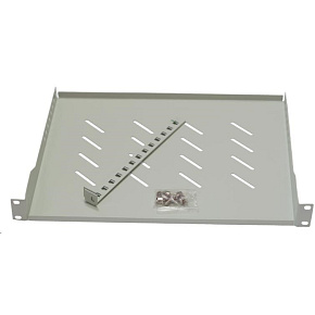 BAZAR - LEXI-Net 19" police s perforací 1U/650mm, nosnost 45kg, zadní nastavitelný úchyt, šedá - prohnutá BAZAR - LEXI-Net 19" police s perforací 1U/650mm, nosnost 45kg, zadní nastavitelný úchyt, šedá - prohnutá