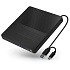 CONNECT IT Externí mechanika CD/DVD 3v1 SlimDrive, čtečka MicroSD/SD, 2xUSB, USB-A/USB-C, černá