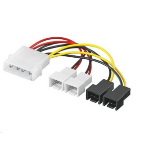 PREMIUMCORD Napájací kábel FAN 5,25"-2x 12V, 2x 5V TX 3pin PREMIUMCORD Napájací kábel FAN 5,25"-2x 12V, 2x 5V TX 3pin