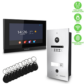 EVOLVEO DoorPhone ID-1, 2-drôtový videotelefón s RFID, odtlačkom prsta a podporou ONVIF kamier