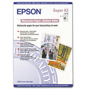 EPSON A3+ Watercolor Paper Radiant White (20listov) EPSON A3+ Watercolor Paper Radiant White (20listov)