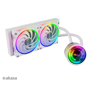 AKASA chladič CPU vodný - SOHO 240 biely ARGB 1700