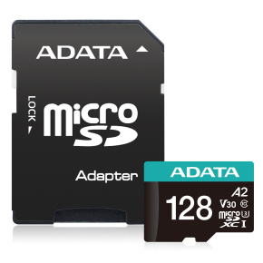 ADATA V30S/micro SDXC/128GB/UHS-I U3 / Class 10/+ Adaptér ADATA V30S/micro SDXC/128GB/UHS-I U3 / Class 10/+ Adaptér