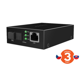 Tenda TFC300 Gigabit Media Converter WDM, SM, Tx 1550nm, Rx 1310nm, 1x SC (UPC), 1x GLAN, 3 km