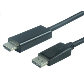 Kábel PREMIUMCORD DisplayPort 1.2 na HDMI 2.0, pre rozlíšenie 4Kx2K@60Hz, 1m Kábel PREMIUMCORD DisplayPort 1.2 na HDMI 2.0, pre rozlíšenie 4Kx2K@60Hz, 1m