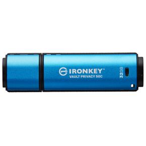 Kingston Ironkey Vault Privacy 50C/32GB/USB 3.2/USB-C/Modrá