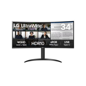 LG UltraWide/34WR55QK-B/34"/VA/wQHD/100Hz/5ms/Čierna/2R