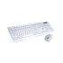 Klávesnica C-TECH WLKMC-01, bezdrôtový combo set s myšou, biely, USB, CZ/ SK