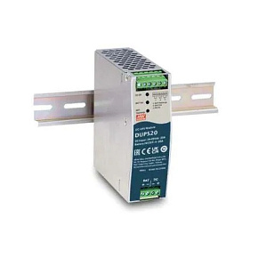 MEANWELL - DUPS20 - Priemyselný napájací zdroj 24V 20A na DIN lištu so zálohovacou funkciou