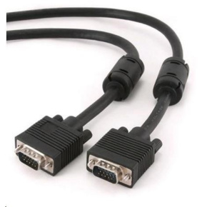 Predlžovací kábel GEMBIRD VGA 3 m, čierny (15 F/F, dvojité tienenie, feritové jadrá) Predlžovací kábel GEMBIRD VGA 3 m, čierny (15 F/F, dvojité tienenie, feritové jadrá)