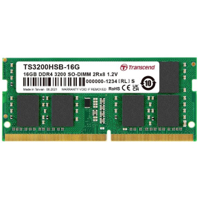 SODIMM DDR4 16GB 3200MHz TRANSCEND 2Rx8 1Gx8 CL22 1.2V SODIMM DDR4 16GB 3200MHz TRANSCEND 2Rx8 1Gx8 CL22 1.2V