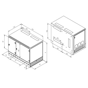 19' rozv.nást.12U/900x540mm+2U,server vpravo,čierny 19' rozv.nást.12U/900x540mm+2U,server vpravo,čierny