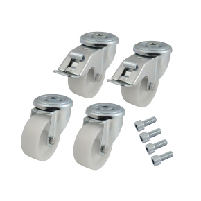 Kolieska otočná pre stoj.rack, nosn.600kg, set 4ks