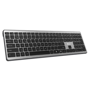 C-TECH Klávesnice Quallis KB-118 Dual mode, bezdrátová, BT5.0 + 2,4GHz, scissors tlačítka, USB nano receiver, CZ/SK C-TECH Klávesnice Quallis KB-118 Dual mode, bezdrátová, BT5.0 + 2,4GHz, scissors tlačítka, USB nano receiver, CZ/SK