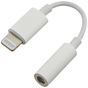 PremiumCord Apple Lightning audio redukčný kábel na 3.5 mm stereo jack/female, biely
