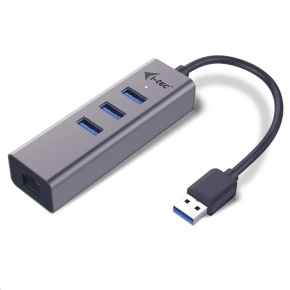iTec USB 3.0 Kovový HUB 3 porty + adaptér Gigabit Ethernet iTec USB 3.0 Kovový HUB 3 porty + adaptér Gigabit Ethernet