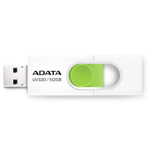 ADATA Flash Disk 512GB UV320, USB 3.2, bílo-zelená ADATA Flash Disk 512GB UV320, USB 3.2, bílo-zelená