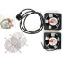 19" ventilace pro nástěnné rozvaděče XtendLan, 2 ventilátory 120mm, napájecí kabel, spojovací materiál