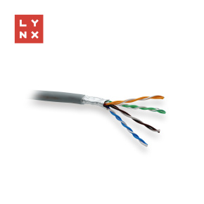 LYNX FTP kabel, Cat5e, LSZH, 0,5mm, celoměděný, vnitřní, šedý, box 305m LYNX FTP kabel, Cat5e, LSZH, 0,5mm, celoměděný, vnitřní, šedý, box 305m