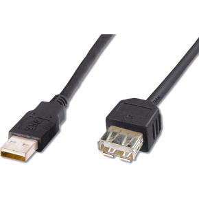 Kábel USB predlžovací A-A, 5 m, čierny