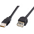 Kábel USB predlžovací A-A, 5 m, čierny
