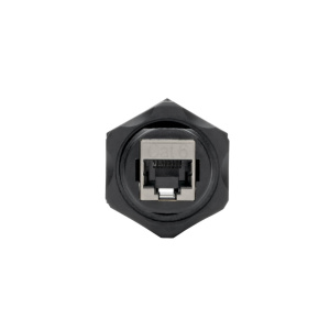 Spojka, pripojenie Ethernet zariadenia v priemysle, IP68, montáž do panelu, Cat5/Cat6 Samice/Samice
