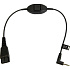 Jabra Cord, QD-Jack 2,5 mm, 0,3 m, straight