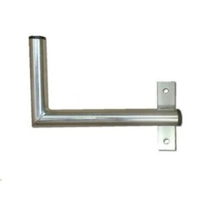 Držák antény na zeď u okna s pásem, pravé uchycení, galvanický zinek, délka 25cm, průměr 3,2cm