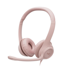 Náhl. sada Logitech Stereo USB Headset H390, ružová