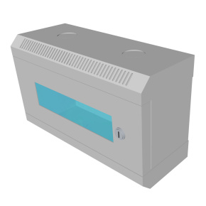 10" rack jednodielny 4U/140 DATACOM Šedý Skl.dv.