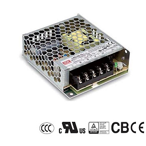 MEANWELL - LRS-75-24 - Priemyselný napájací spínaný zdroj uzavretý 24V 75W