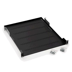 19" polica A1 s perforáciou 850mm, max.40kg čierna