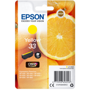Epson Singlepack Yellow 33 Claria Premium Ink Epson Singlepack Yellow 33 Claria Premium Ink