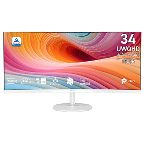 MSI Pro/MP341CQW E12/34"/VA/UWQHD/120Hz/1ms/Biela/3R