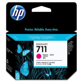 HP no 711 - purpurová ink. kazeta - 3pack, CZ135A HP no 711 - purpurová ink. kazeta - 3pack, CZ135A