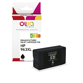 OWA ARMOR ink kompatibilný s HP 3JA30AE, (963XL), čierna/black OWA ARMOR ink kompatibilný s HP 3JA30AE, (963XL), čierna/black