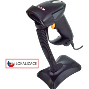 CCD čítačka Virtuos HT-310A, dlhý dosah, USB (klávesnica/RS-232 emulácia), stojan, čierna CCD čítačka Virtuos HT-310A, dlhý dosah, USB (klávesnica/RS-232 emulácia), stojan, čierna