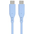 PremiumCord silikónový USB-C 60W, modrý, 1.5m