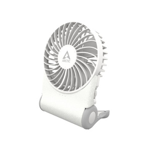 ARCTIC Summair 2Go (White) - Rechargeable Pocket Fan with Stand (74 hodín battery life and variab