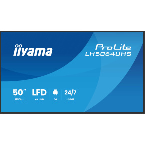 50" iiyama LH5064UHS-B1AG:VA,4K UHD,Android, 24/7