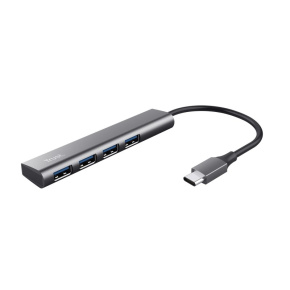 TRUST Rozbočovač Halyx Aluminium USB-C To 4 Port USB-A 3.2 Gen1 Hub TRUST Rozbočovač Halyx Aluminium USB-C To 4 Port USB-A 3.2 Gen1 Hub