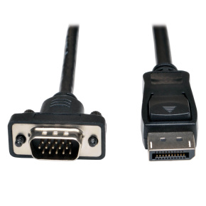 Video kábel DisplayPort 1.2 s aretáciou / VGA (Samec/Samec), 1.8m