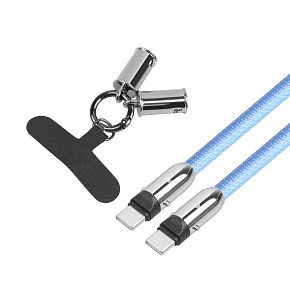 TB USB-C 2v1 kábel, 1m, modrý TB USB-C 2v1 kábel, 1m, modrý