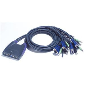 Aten 4-port KVM USB mini, audio, 1.8m káble Aten 4-port KVM USB mini, audio, 1.8m káble