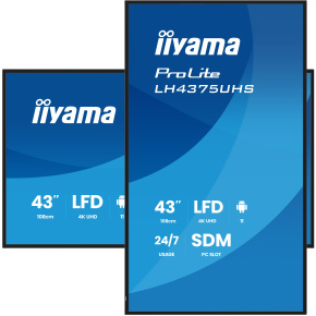 43" iiyama LH4375UHS-B2AG: IPS, 4K UHD, Android, 24/7