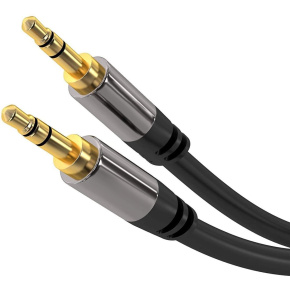 PremiumCord HQ tienený kábel stereo Jack 3.5mm - Jack 3.5mm M/M 3m